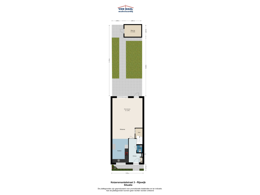 View floorplan of Situatie of Keizersmantelstraat 3