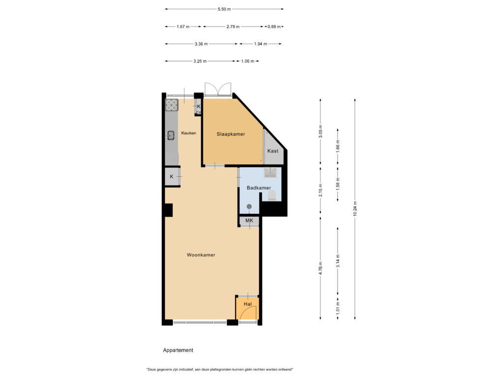 Bekijk plattegrond van Appartement van Van Boetzelaerstraat 71-H