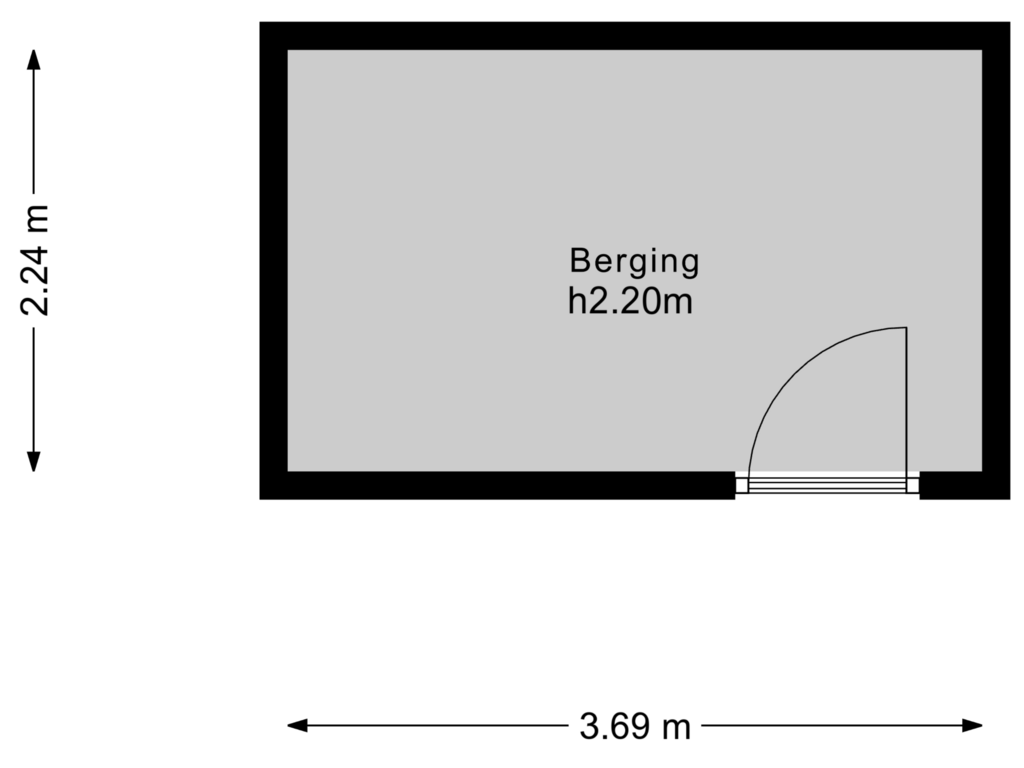 Bekijk plattegrond van Berging van Cadier en Keerpad 22