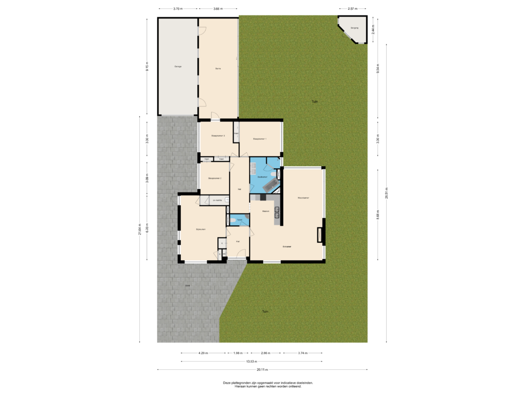 Bekijk plattegrond van Begane Grond met Tuin van Jonkheer Geverslaan 9