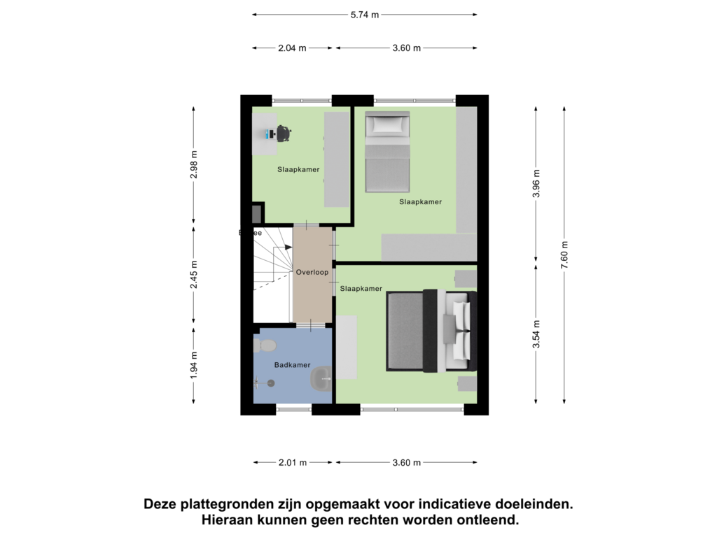 Bekijk plattegrond van Eerste Verdieping van President van Heelstraat 57