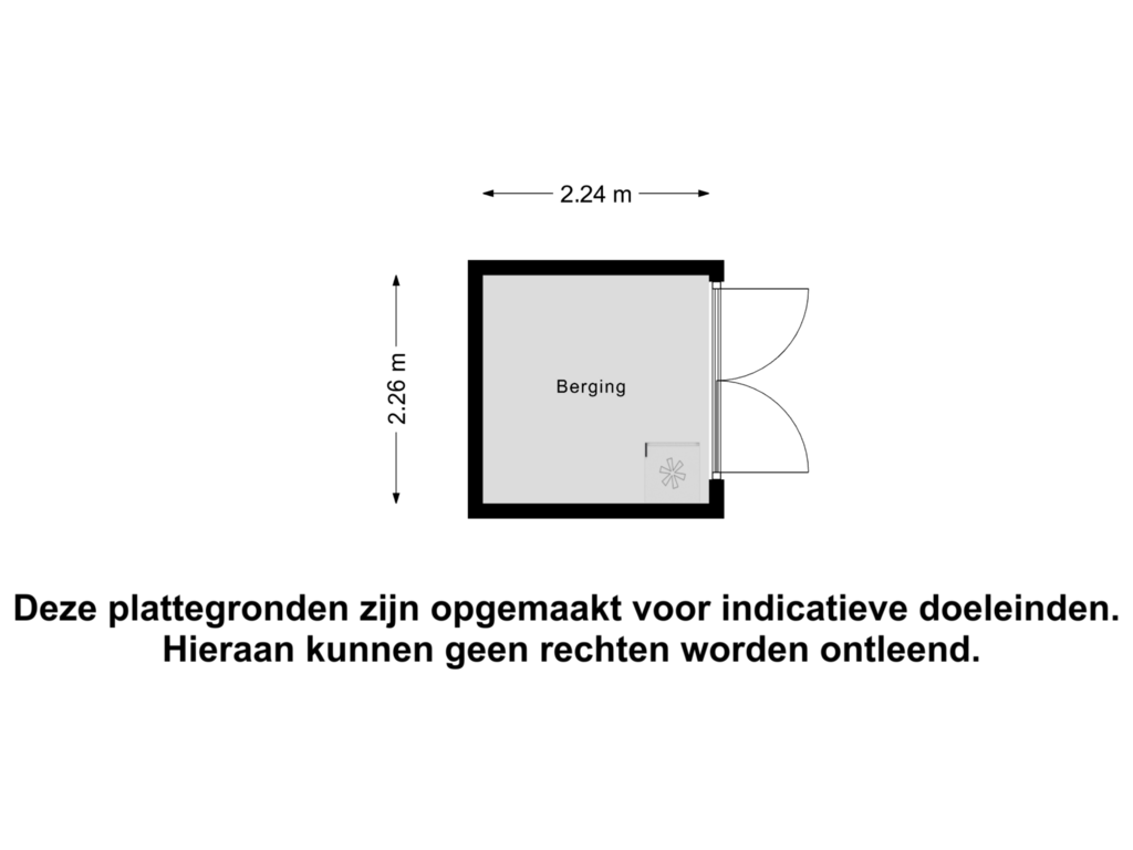 Bekijk plattegrond van Berging van President van Heelstraat 57