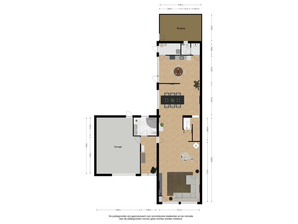 Bekijk plattegrond van Begane grond van Roosendaalseweg 139