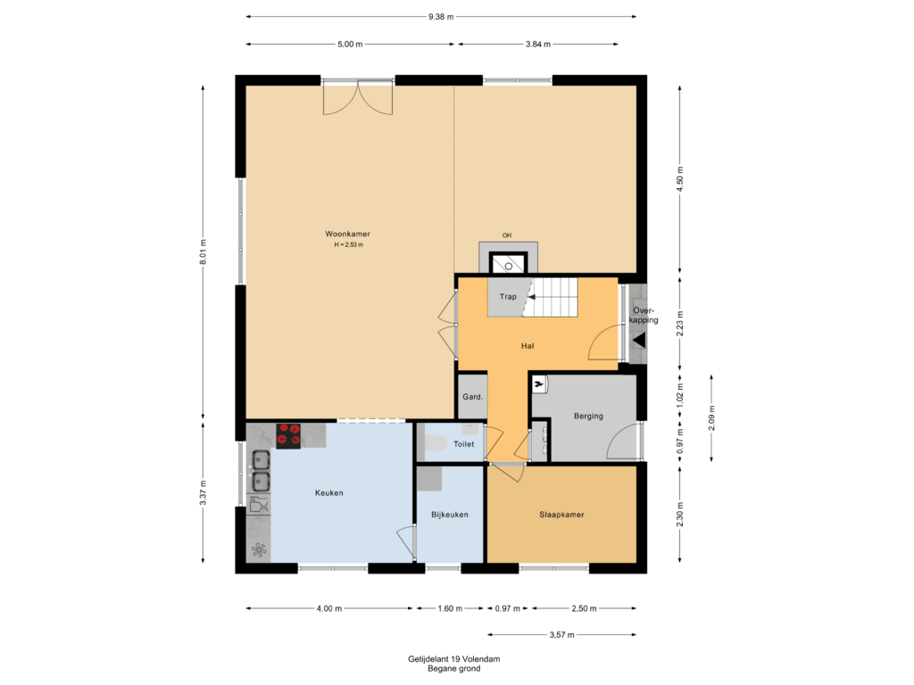 Bekijk plattegrond van Begane grond van Getijdelant 19