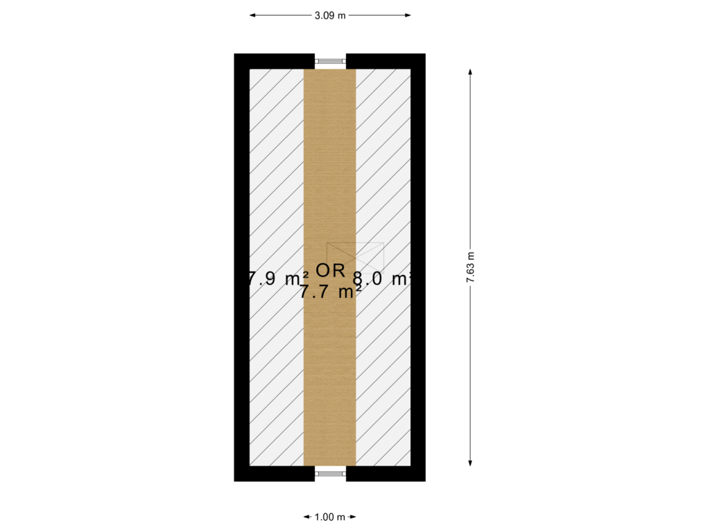 View floorplan of Vliering of St Gerardusstraat 11