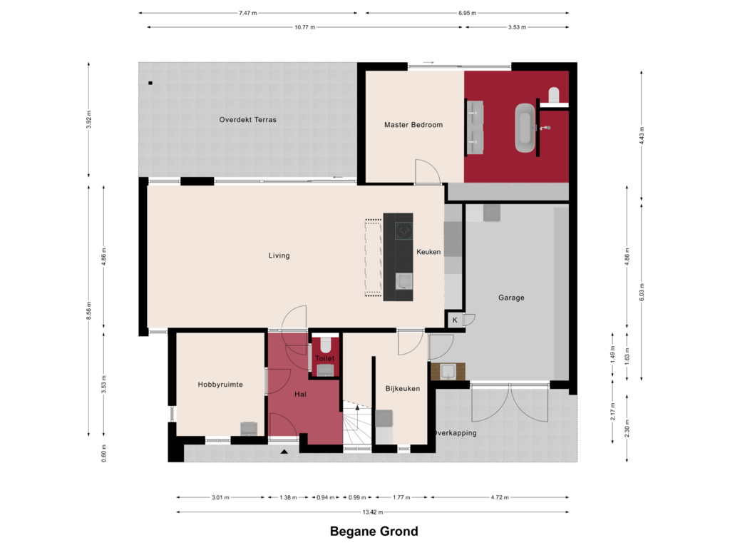 Bekijk plattegrond van Begane Grond van Paulsstraat 5