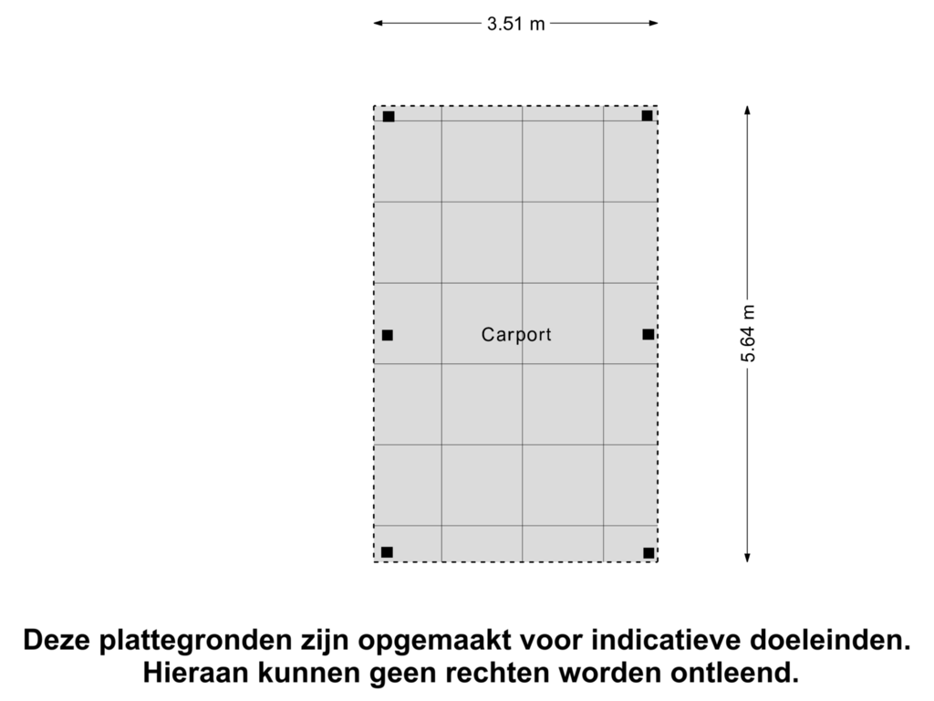 Bekijk plattegrond van Carport van Zevenbergseweg 10