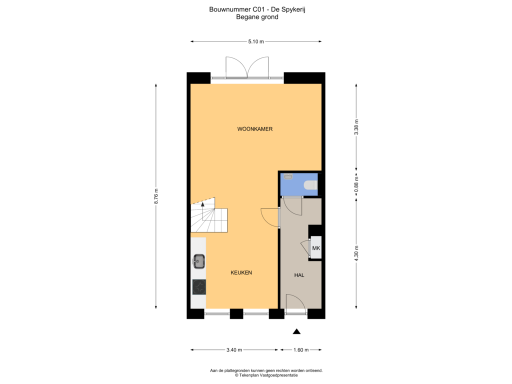 Bekijk plattegrond van Begane grond van Calibri (Bouwnr. 1)