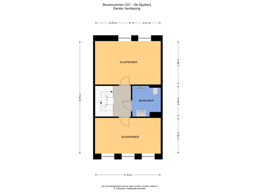 Bekijk plattegrond van Eerste Verdieping van Calibri (Bouwnr. 1)