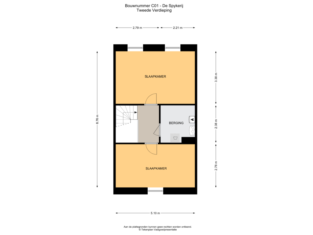 Bekijk plattegrond van Tweede Verdieping van Calibri (Bouwnr. 1)