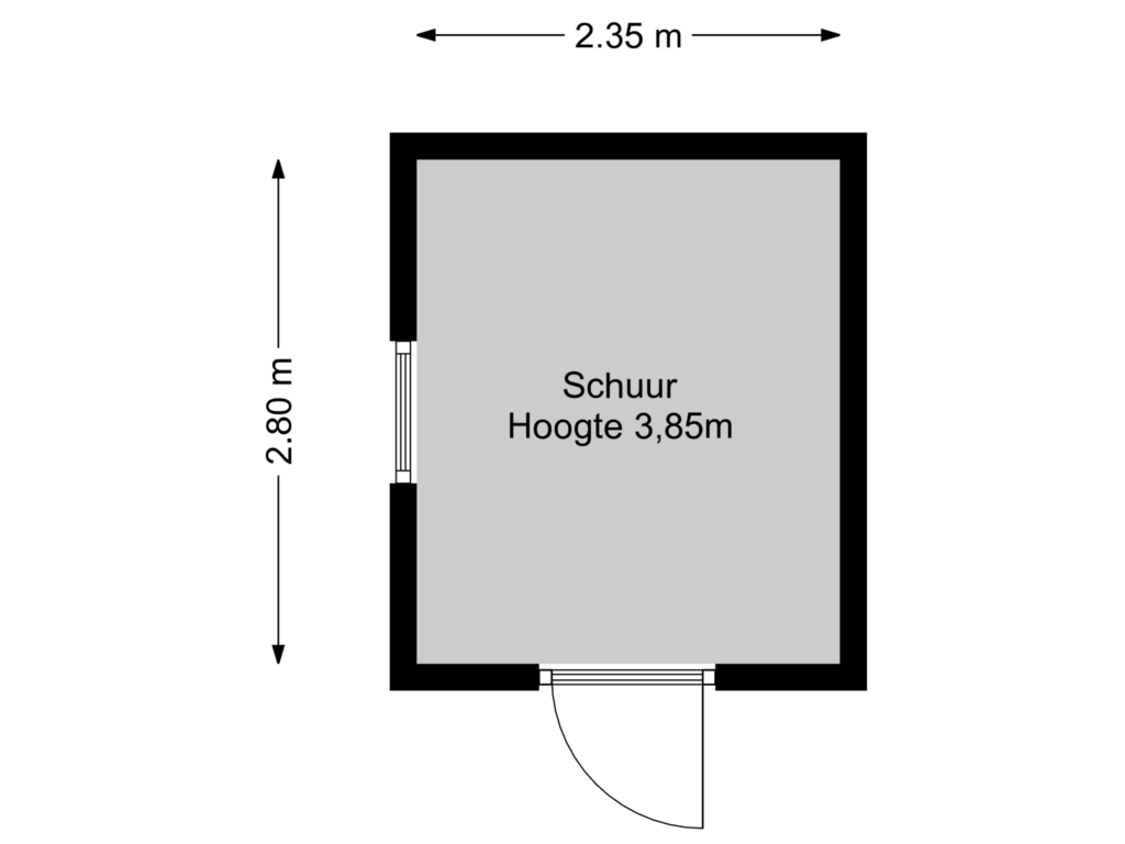 Bekijk plattegrond van Schuur van Galileistraat 13