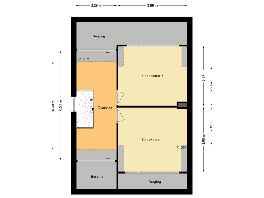 View floorplan of Tweede Verdieping of Beatrixweg 26