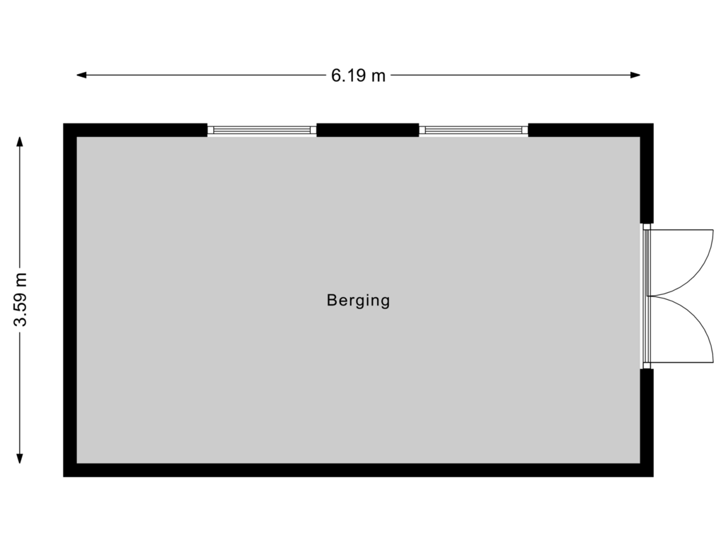 View floorplan of Berging of Beatrixweg 26