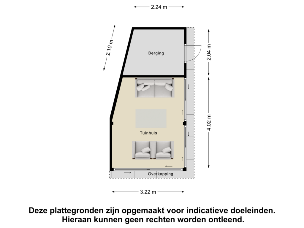 Bekijk plattegrond van Tuinhuis van Oude Barneveldseweg 14