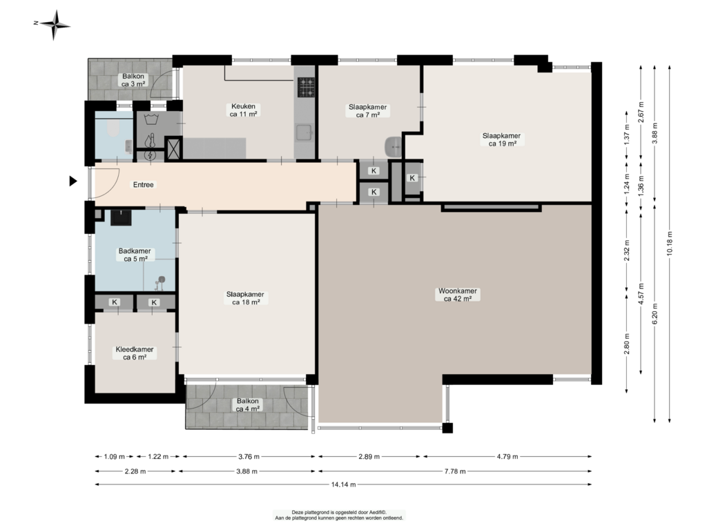 View floorplan of Eerste verdieping of Westersingel 61