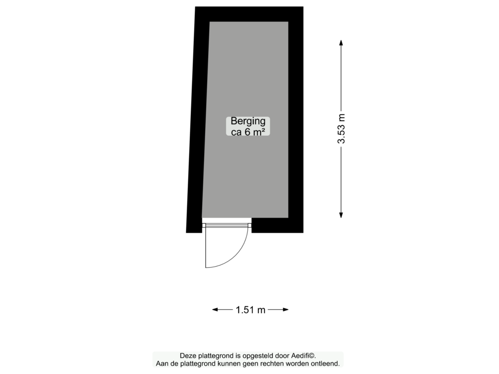 View floorplan of Berging of Westersingel 61