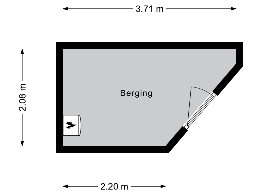 Bekijk plattegrond van Berging van Raadhuislaan 107