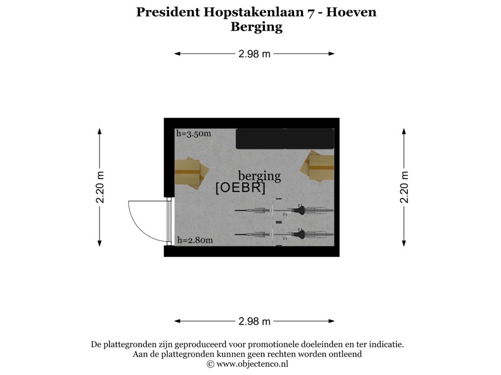 View floorplan of BERGING of President Hopstakenlaan 7