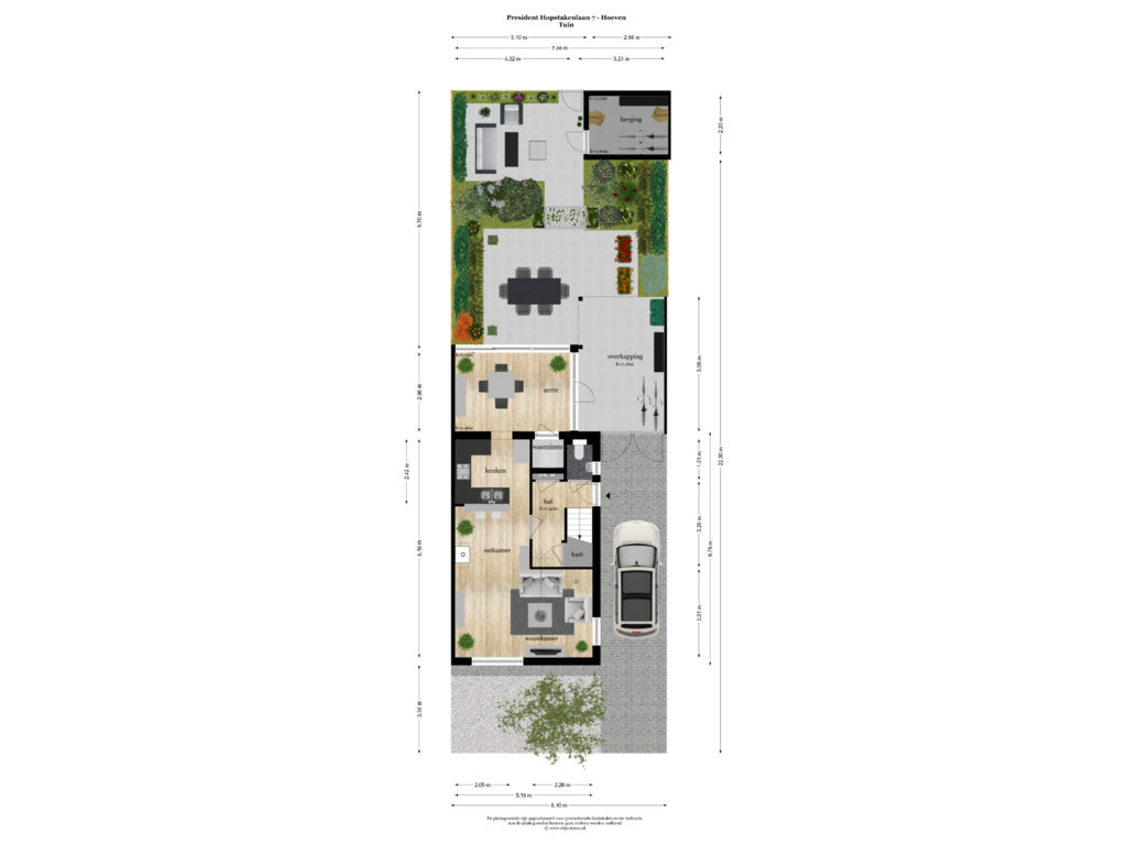 View floorplan of TUIN of President Hopstakenlaan 7