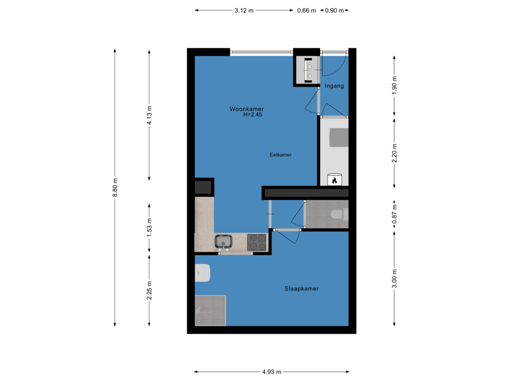 Bekijk plattegrond van Appartement van Constantijn Huygensstraat 64