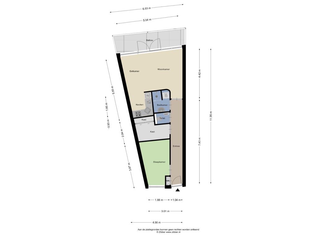 Bekijk plattegrond van Appartement van Heuvel 43