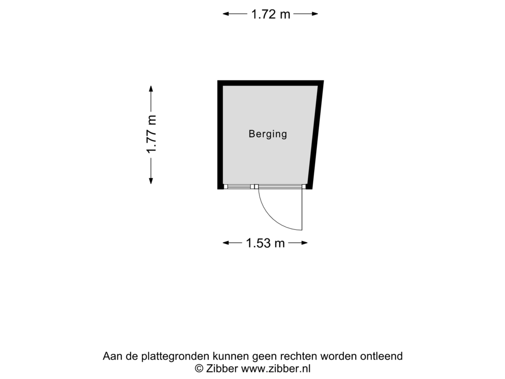 Bekijk plattegrond van Berging van Heuvel 43