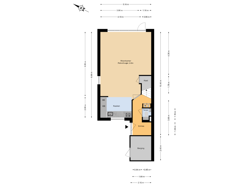 Bekijk plattegrond van Begane grond van Delkamp 50