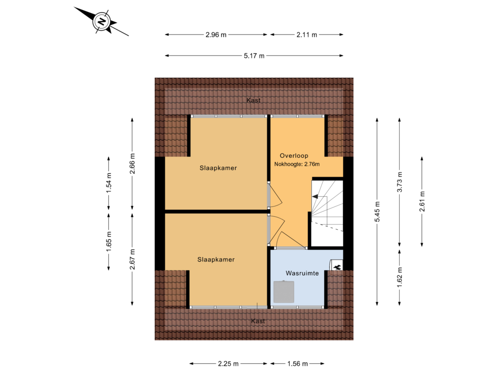 Bekijk plattegrond van 2e verdieping van Delkamp 50