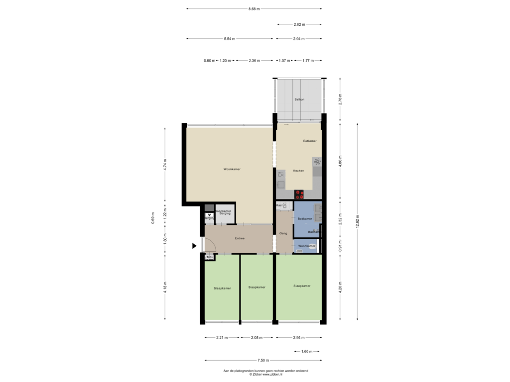 View floorplan of Appartement of Veenbesstraat 400