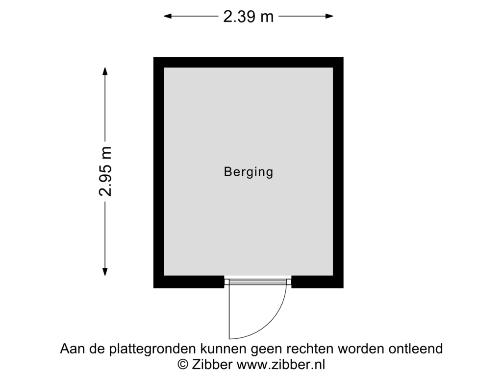 View floorplan of Berging of Veenbesstraat 400