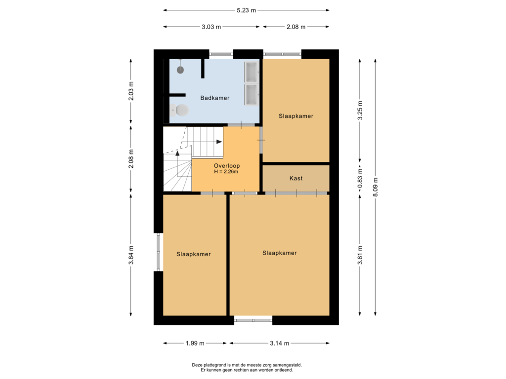 View floorplan of Eerste verdieping of Watersnip 37