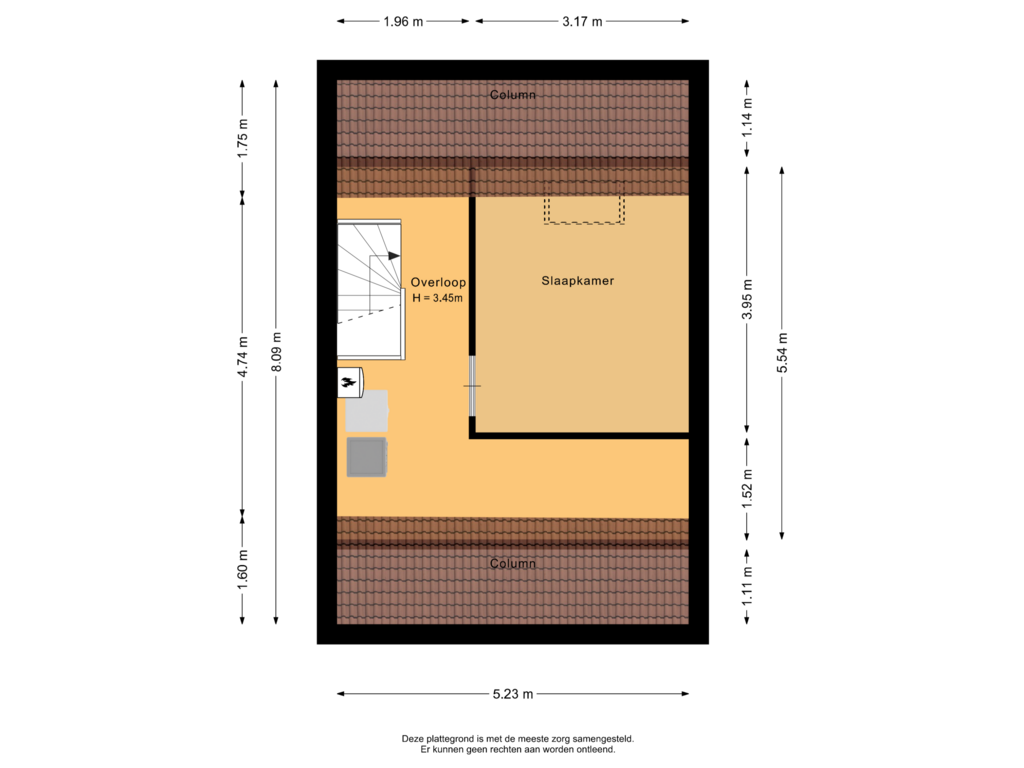 View floorplan of Tweede verdieping of Watersnip 37