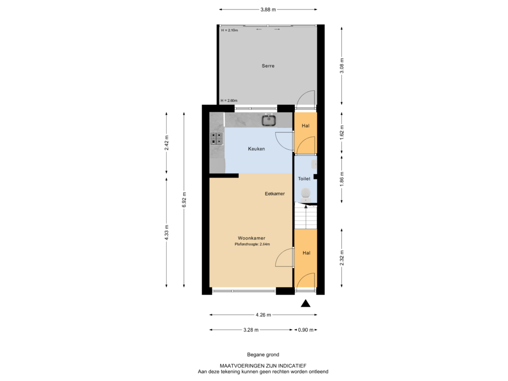 Bekijk plattegrond van Begane grond van Vincent van Goghstraat 36