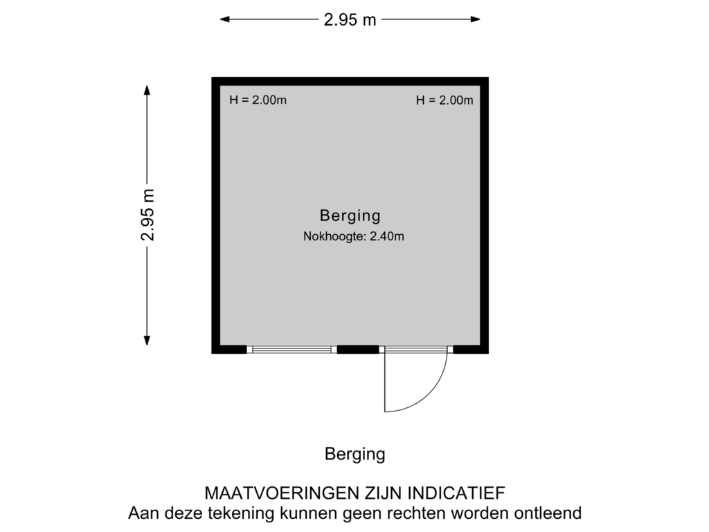 Bekijk plattegrond van Berging van Vincent van Goghstraat 36