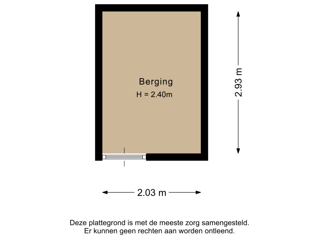 Bekijk plattegrond van Berging van Honte 102