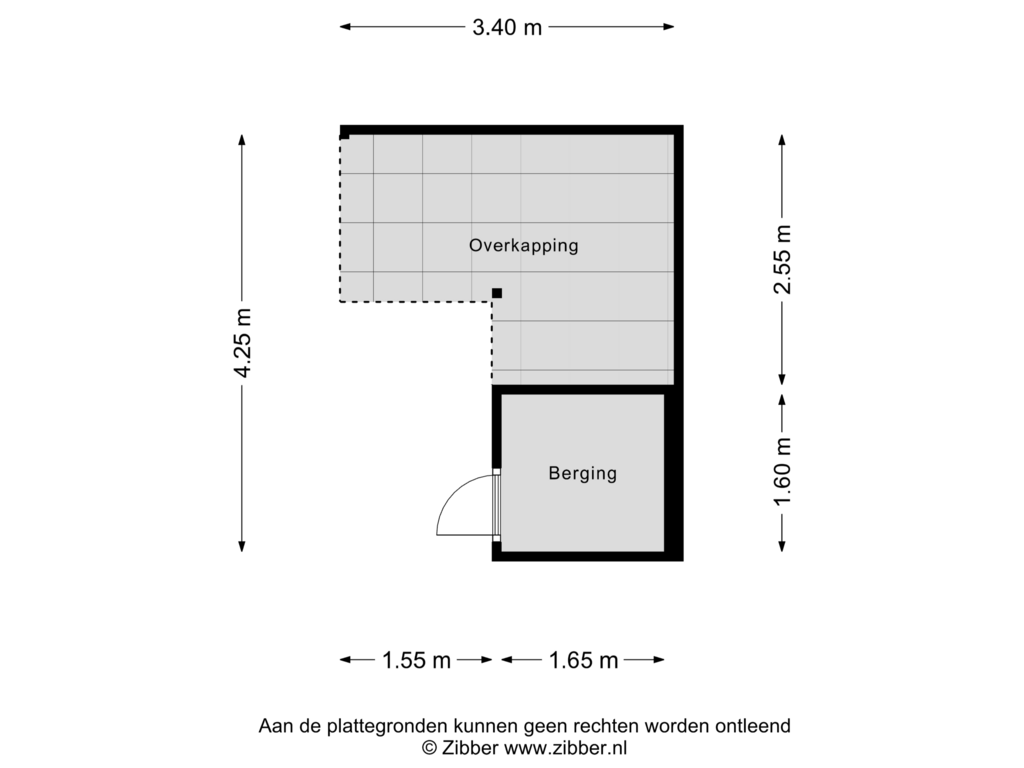 Bekijk plattegrond van Berging van Tjipke Visserweg 30