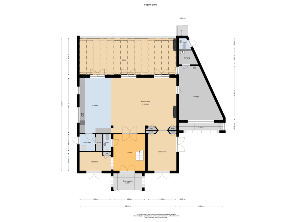 View floorplan of Begane grond of Muldershofweg 9