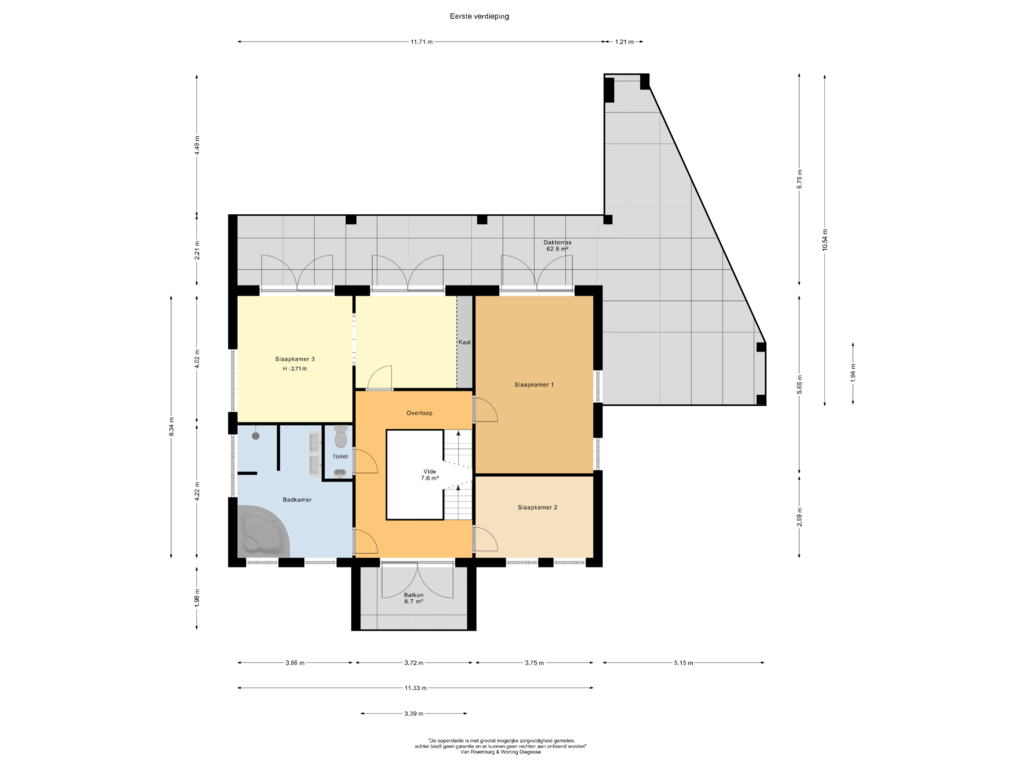 View floorplan of Eerste verdieping of Muldershofweg 9