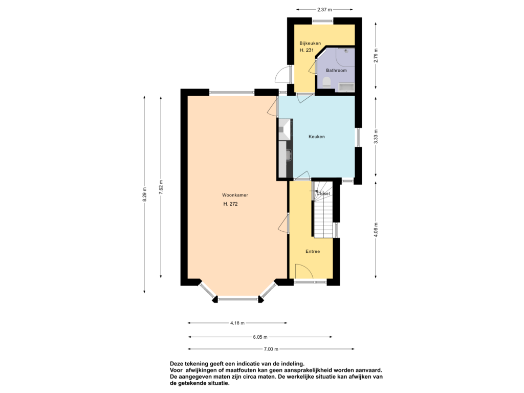 Bekijk plattegrond van Begane grond van Zesstedenweg 108