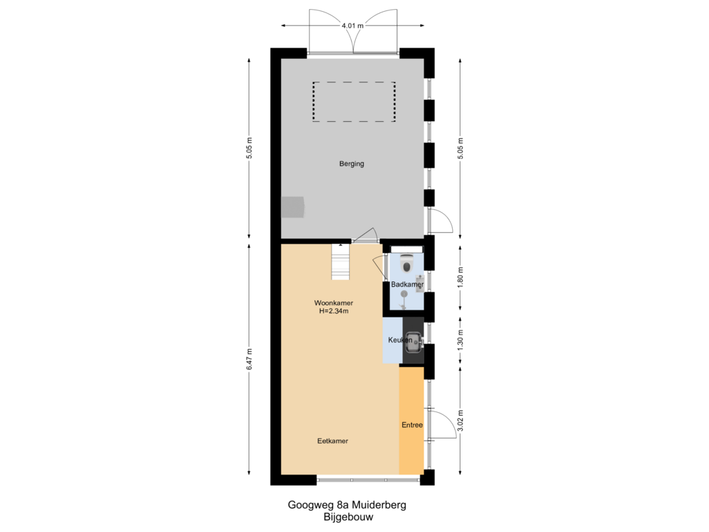 View floorplan of Bijgebouw of Googweg 8-A