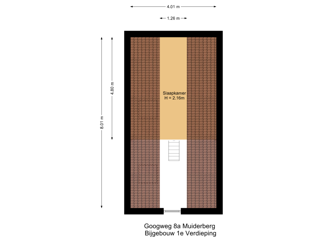 View floorplan of Bijgebouw 1e Verdieping of Googweg 8-A