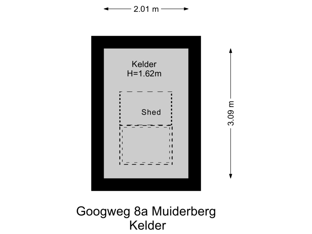 View floorplan of Kelder of Googweg 8-A