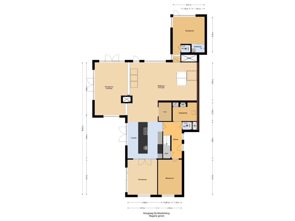 View floorplan of Begane grond of Googweg 8-A