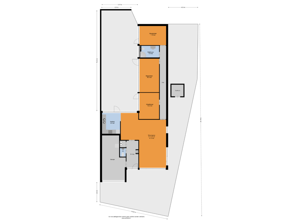 Bekijk plattegrond van Begane Grond Met Kavel van Anna Bijnsstraat 56