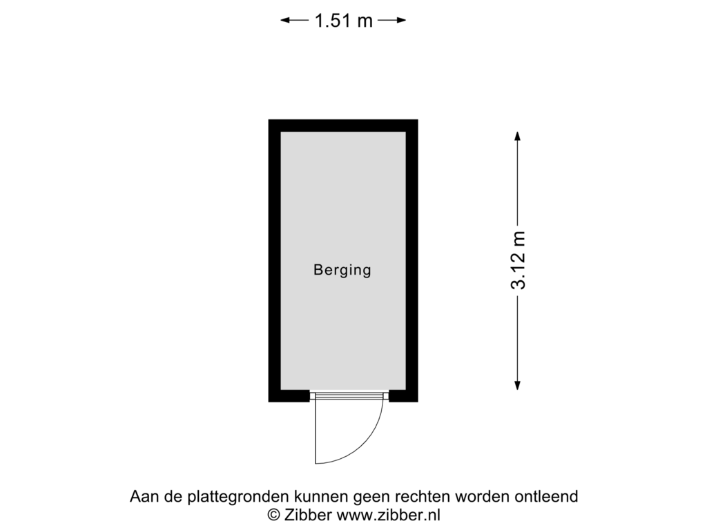 View floorplan of Berging of Buxusplaats 118