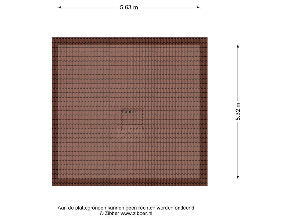 View floorplan of Zolder of Obrechtlaan 134