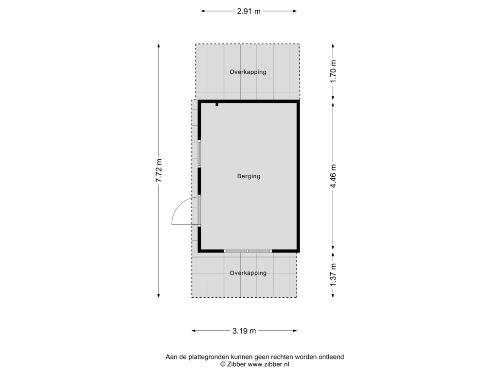 View floorplan of Berging of Obrechtlaan 134