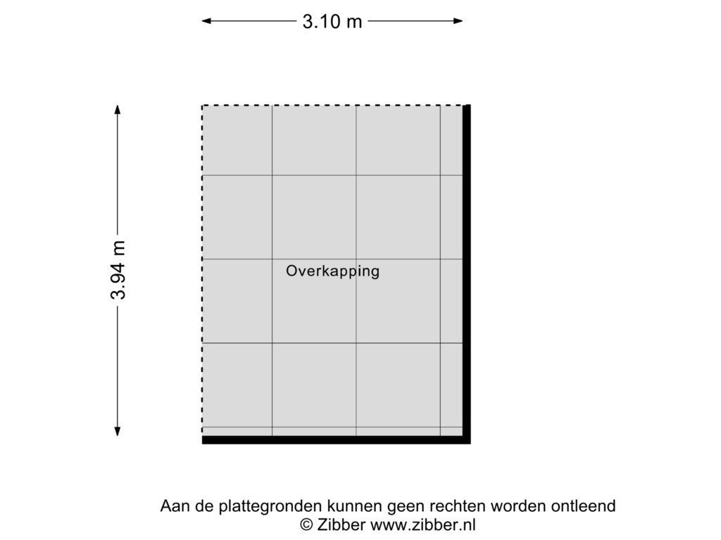 View floorplan of Overkapping of Obrechtlaan 134