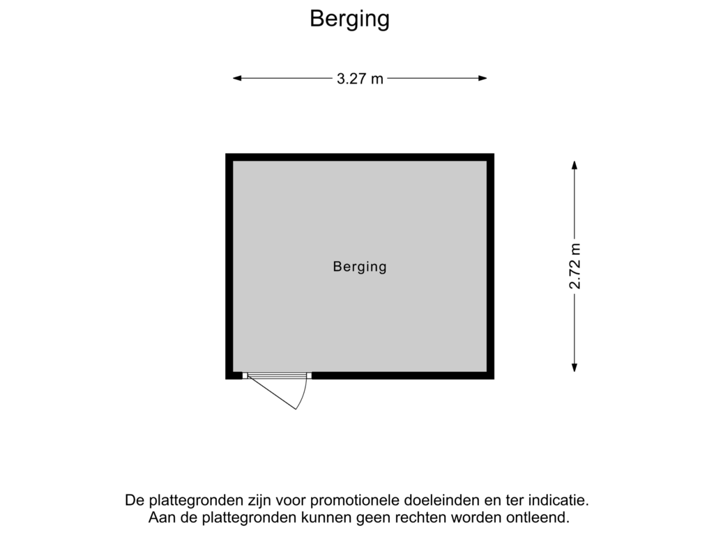 View floorplan of Berging 1 of Erfsebosweg 59