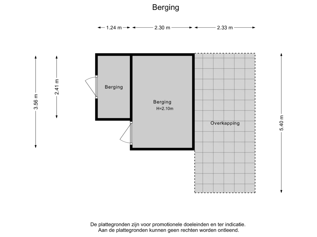 View floorplan of Berging 2 of Erfsebosweg 59